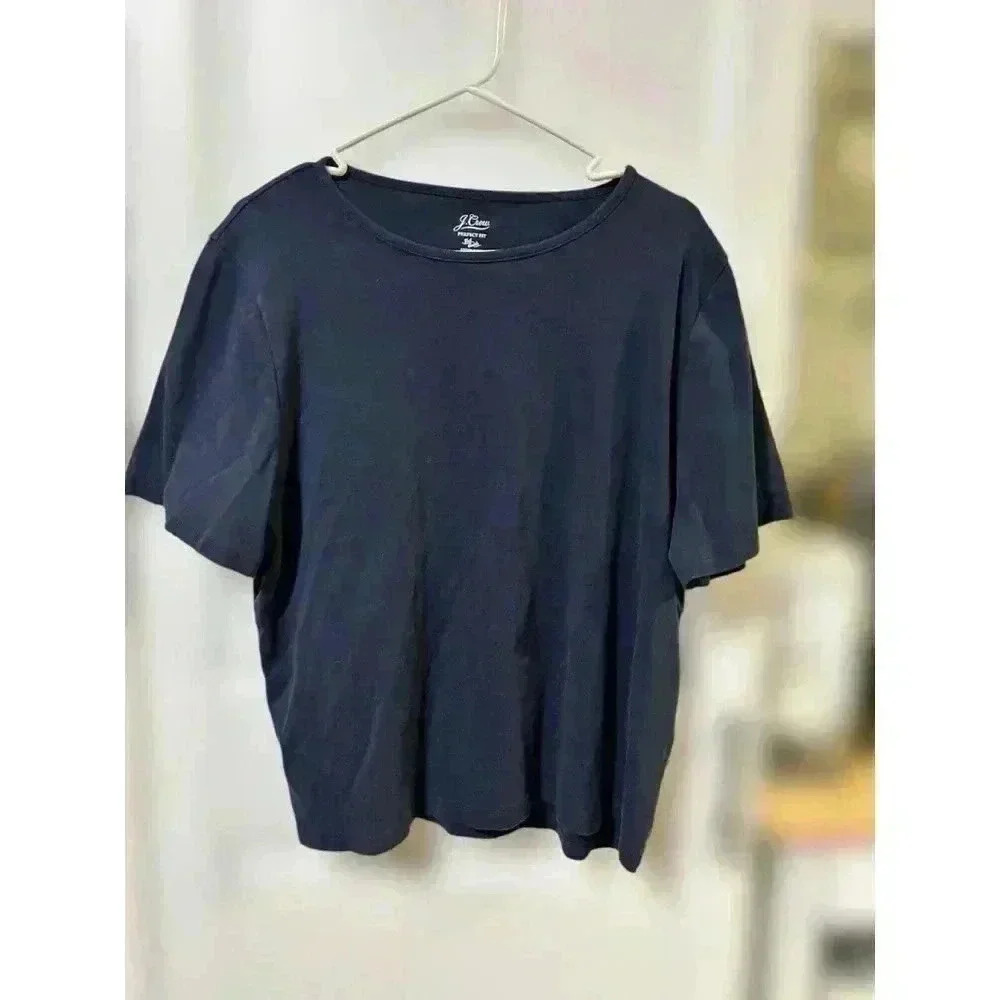 J.Crew Perfect Fit Knit Goods Short Sleeve Cotton Tee T-Shirt, Size 3X